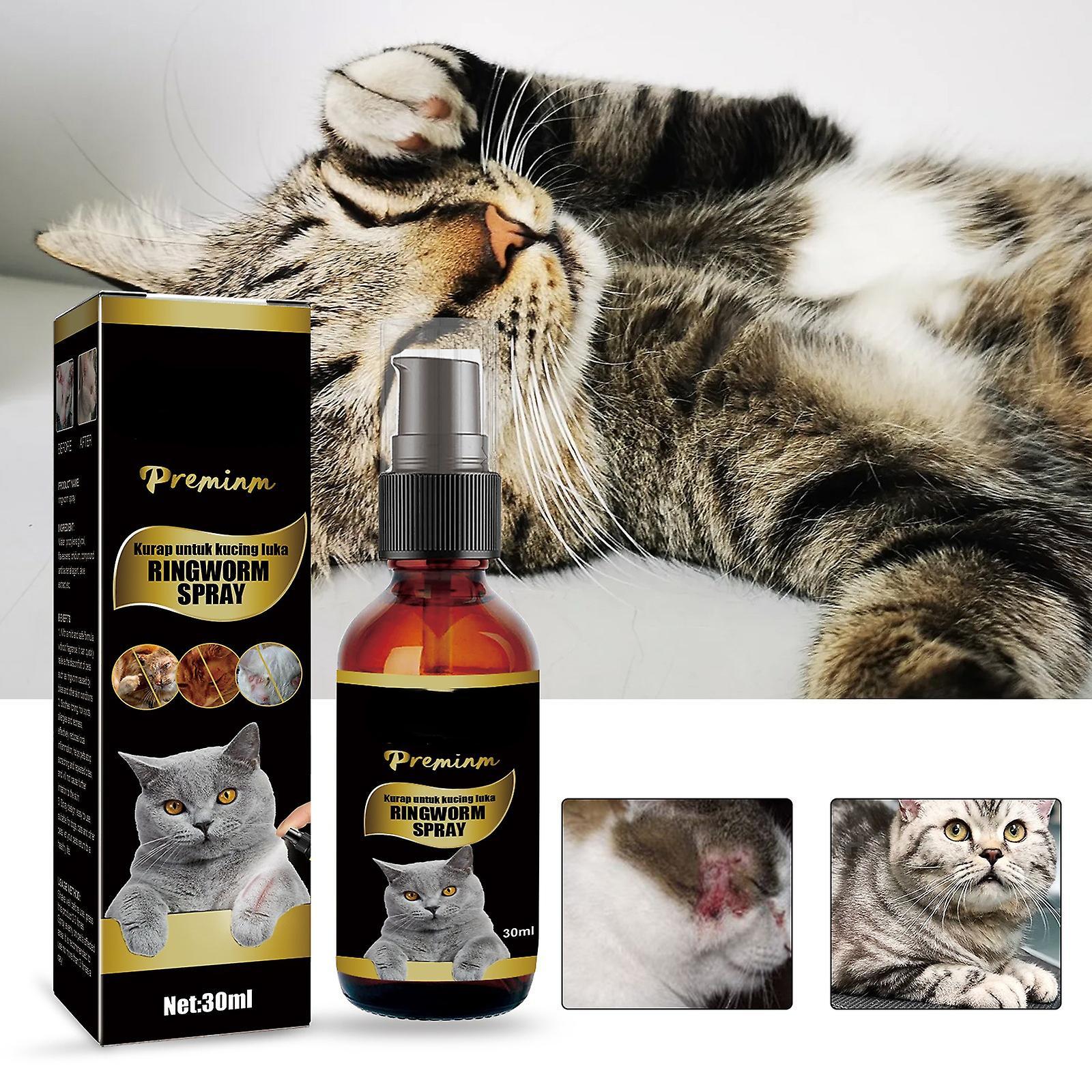 Frusde Itch Relief Spray For Cats Dogs, Cat Ringworm Spray,protects Heals Itchy Irritated Skin, Relief Rashes Infections 30ml