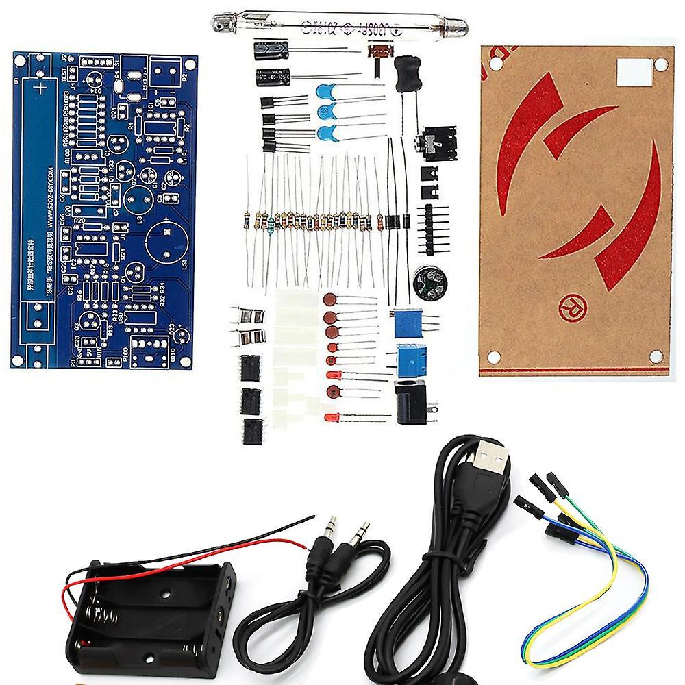 Dinoply Assembled Diy Geiger Counter Kit, Assembled Radiation Detector System Miller Tube Nuclear Radiation Detector Geiger Counter Kit requires as...