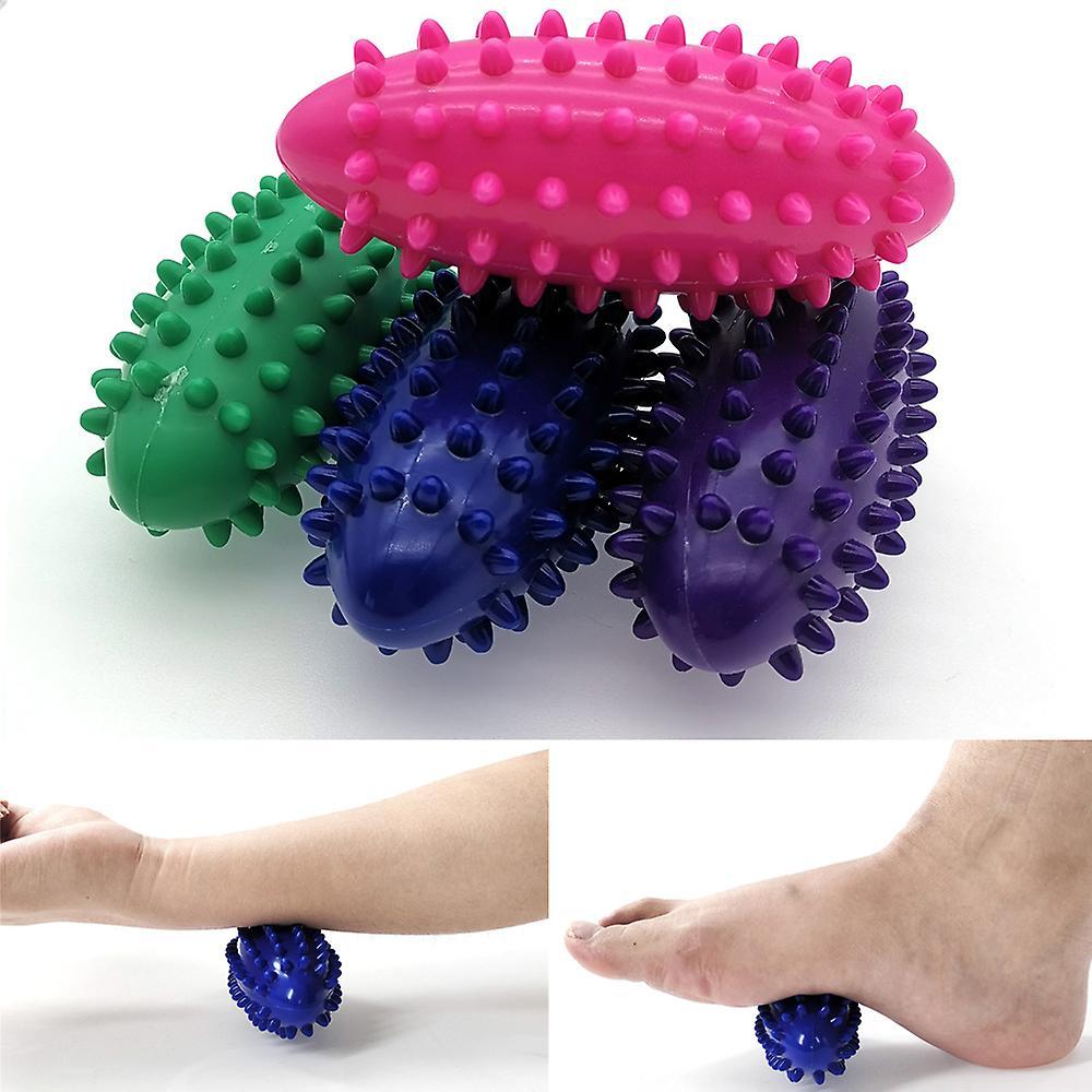 Hxetlv Pvc Foot Massage Ball Spiky Reliever Hedgehog Ball Fascia Relax Massager Plantar Fasciitis Trigger Point Shiatsu Pain Relief