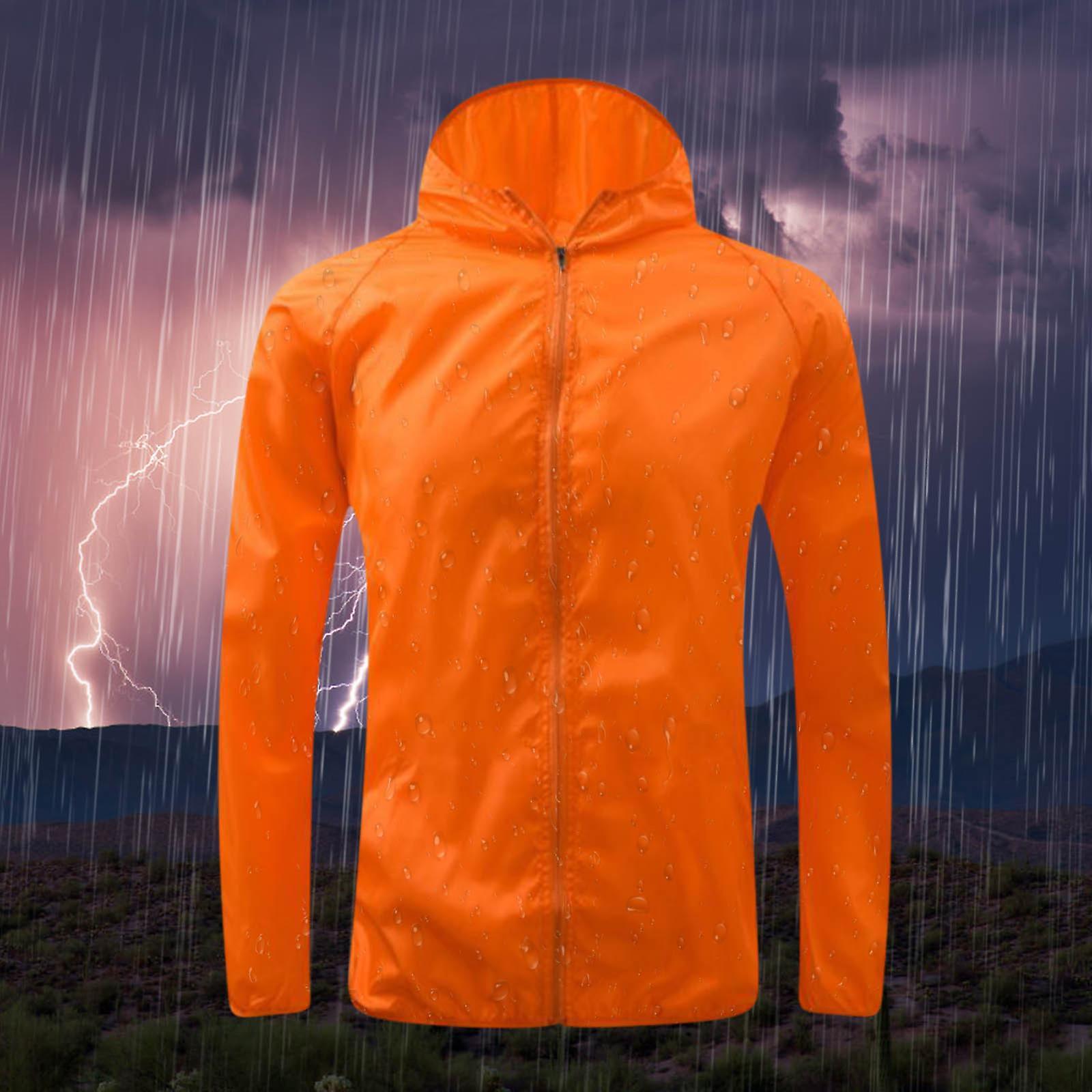 Kakanwo Rain Jacket Outdoor Waterproof Breathable Raincoat Women'S Waterproof Breathable Raincoat Women'S Raincoat Outdoor Jacket Raincoat Orange