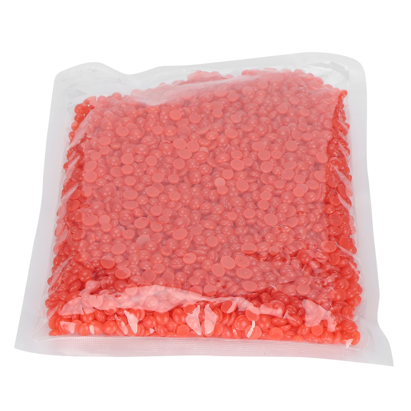 Hair Removal Wax Beads 500g - Depilatory Hard Wax Bean for Face, Armpit, Legs - Red Strawberry