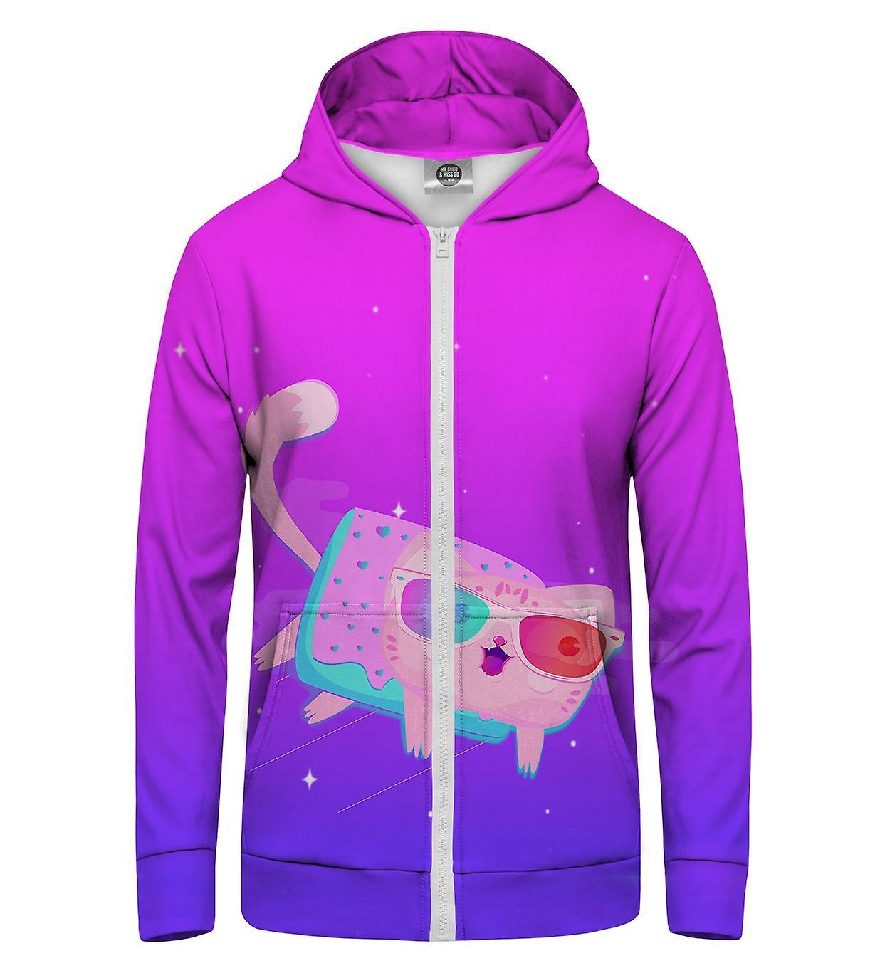 Mr Gugu & Miss Go Mr. GUGU & Miss GO Flying Cat Hoodie Kangaroo Zip Up pink XS