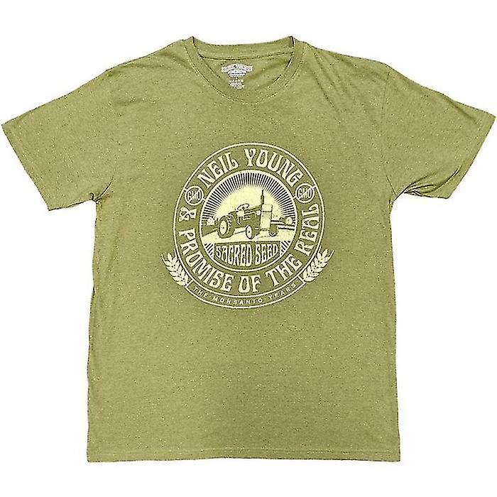 Neil Young Unisex Adult Tractor Seal T-Shirt Green M