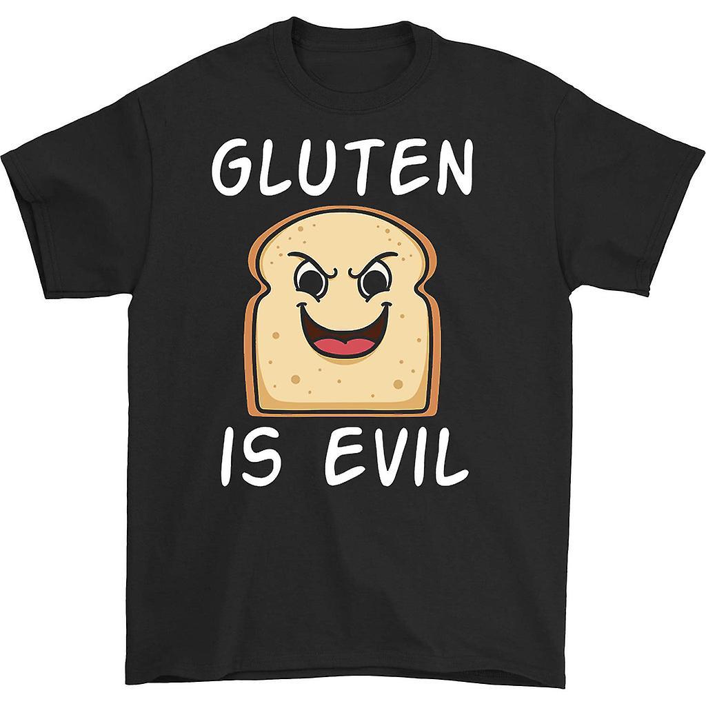 HISHARK Gluten is evil t-shirt black XL