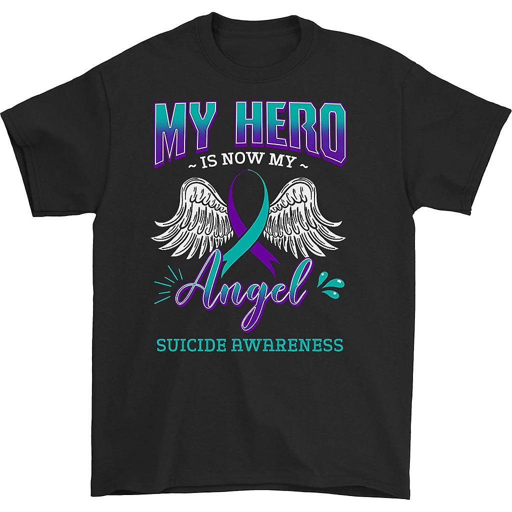 HISHARK My hero is now my angel 58 t-shirt black L