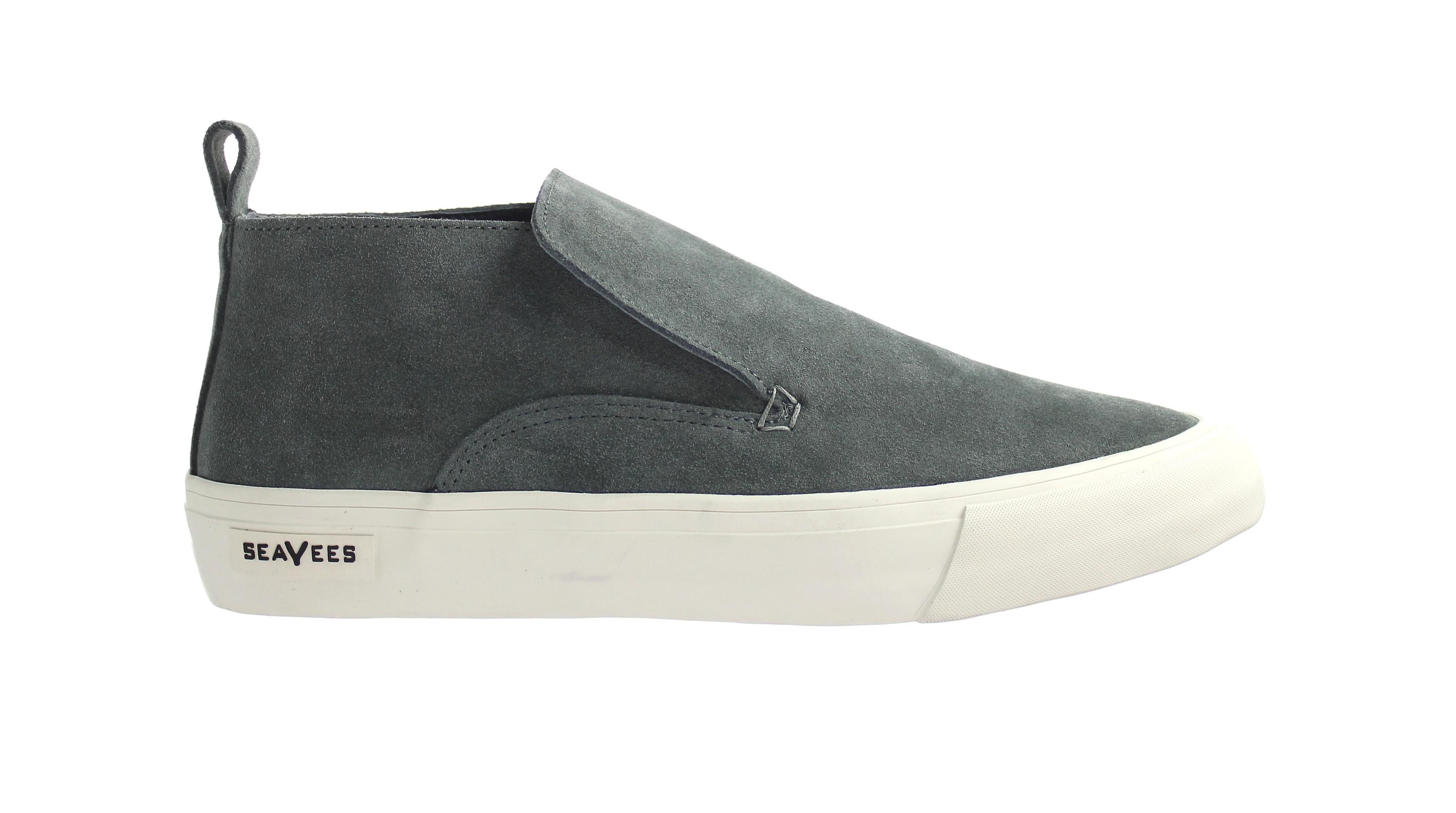 Seavees Huntington Middle Greyboard Suede Slip-On Grey Suede Leather Mens Shoes UK 9 EU 43 US 10