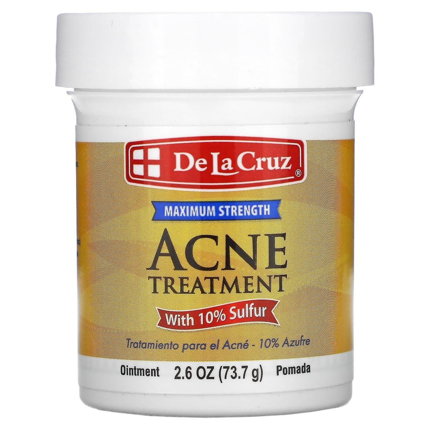 De La Cruz, Acne Treatment Ointment with 10% Sulfur, Maximum Strength, 2.6 oz (73.7 g)