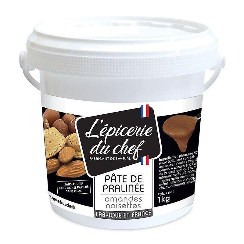 L'épicerie du chef Almond and hazelnut praline paste 1 kg Brown