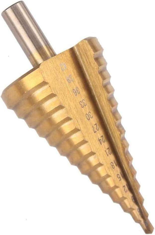 Lgdm Step Drill Bit, HSS 4-42mm Straight Slot Cone Hole Cutter Drill Bit 14 Step Drill Bit