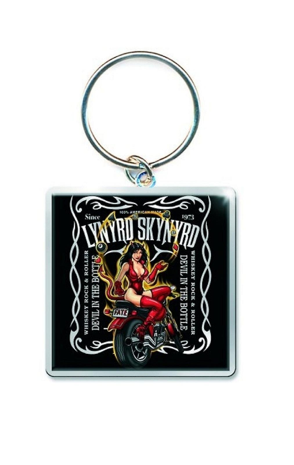 Lynyrd Skynyrd Keyring Devil In The Bottle Keychain Black ""