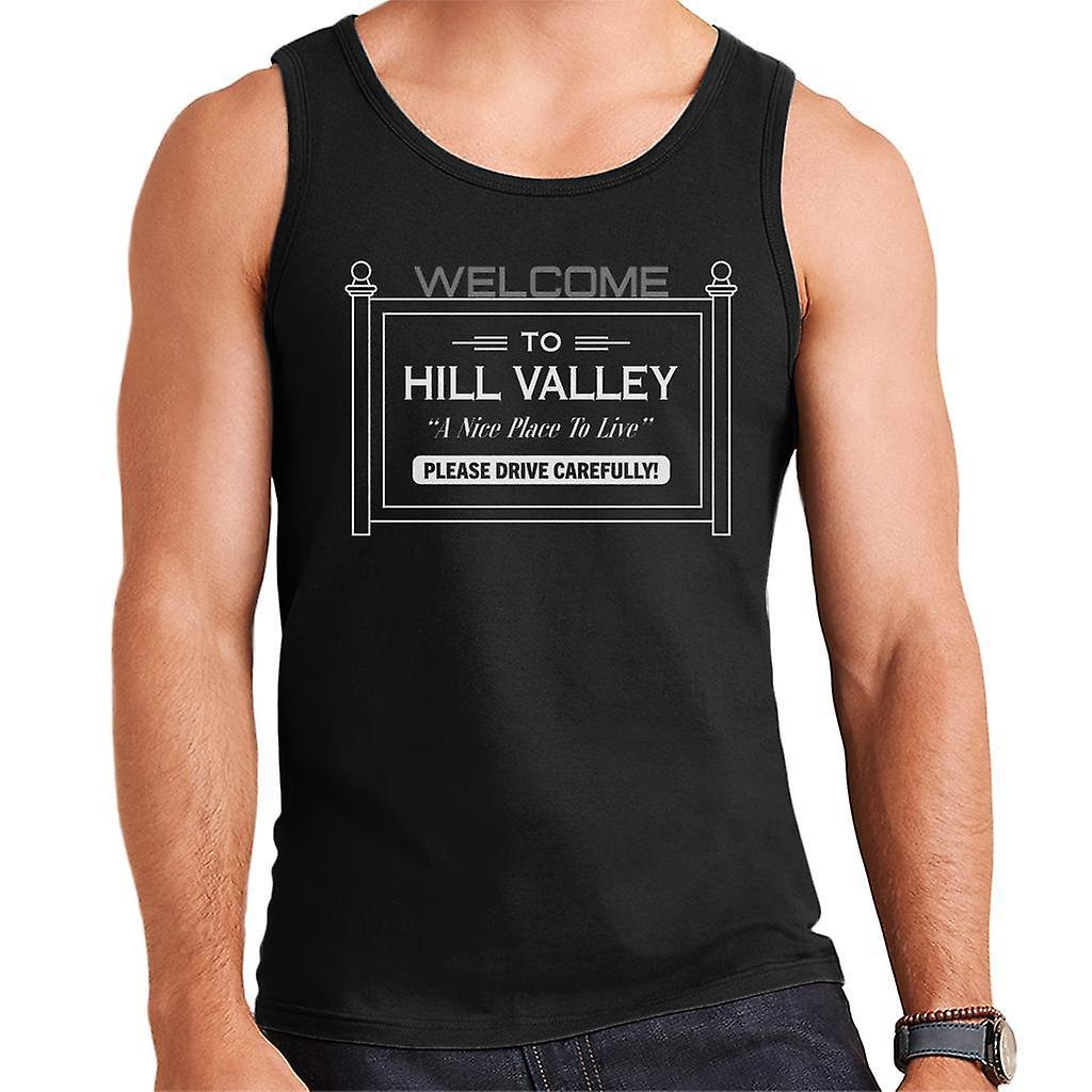 Back to the Future Welcome To Hill Valley Men's Vest Black Small