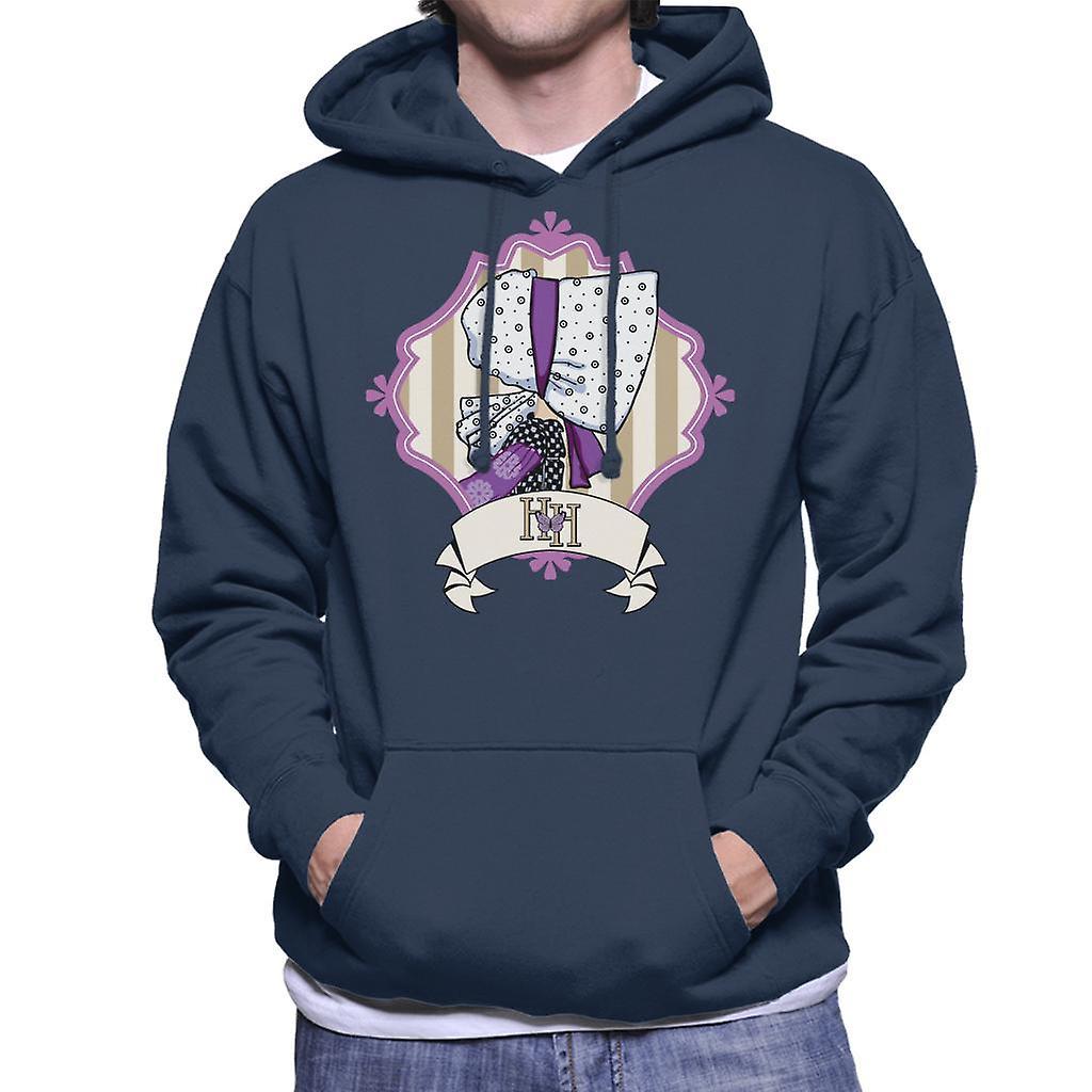 Holly Hobbie Bonnet Side Profile Men's Hooded Sweatshirt Navy Blue X-Large