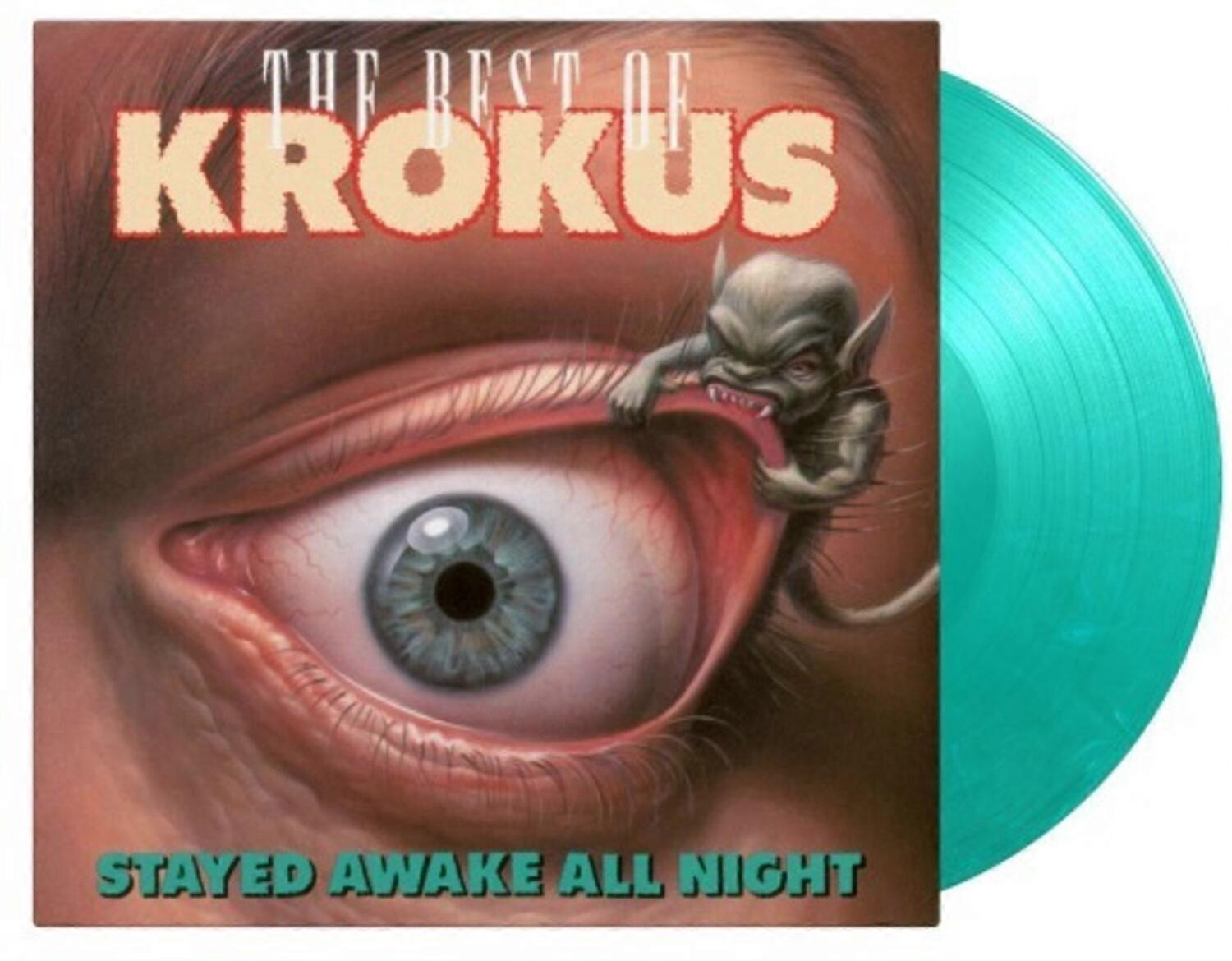 MUSIC ON VINYL Krokus - Stayed Awake All Night - Limited 180-Gram Green & White Marble Colored Vinyl  [VINYL LP] Colored Vinyl, Green, Ltd Ed, 180 ...