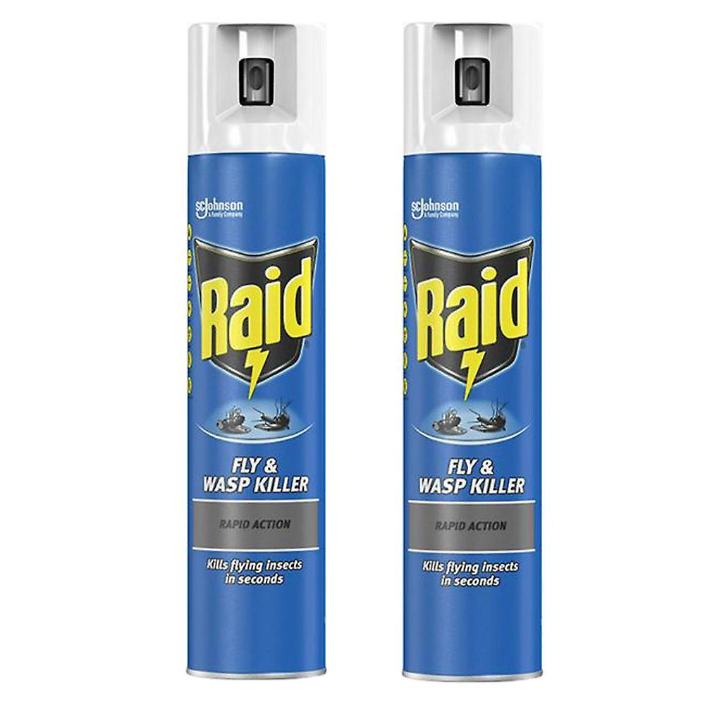 Raid Fly Wasp Killer Rapid Action Spray Can (3 pack) 2 x 300ml