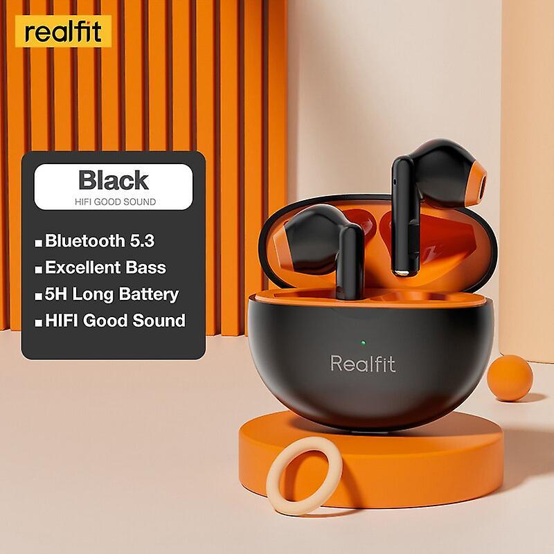 Realfit F2 Bluetooth Earphone Excellent HIFI Quality TWS Wireless Earbuds for Lenovo LP40 GM2 Pro Xiaomi realme Headphones & Headsets Black