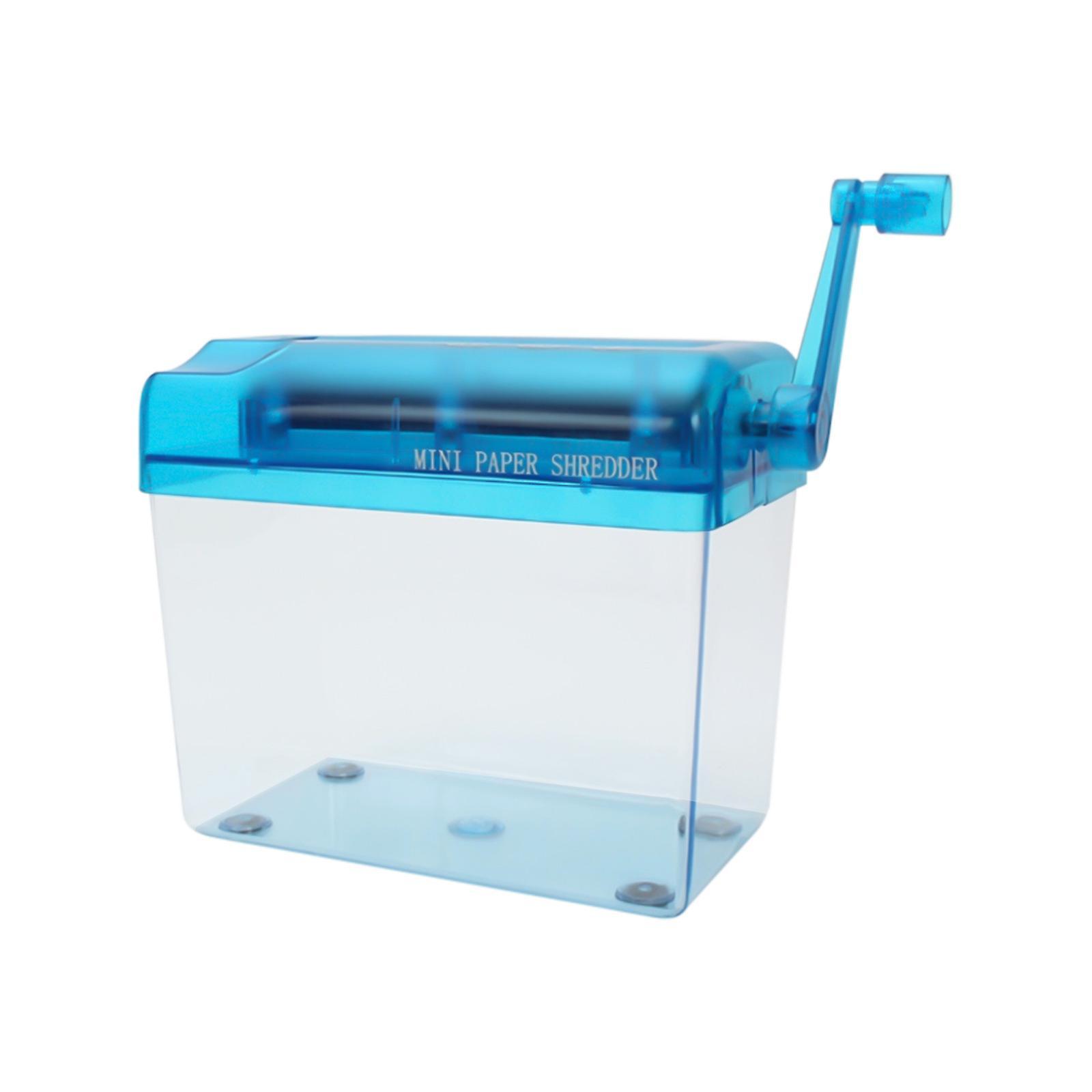 unbrand Hand Shredder Portable Paper Shredder A6 Manual Shredder Documents Paper Documents Cutting Tool Shredders Blue