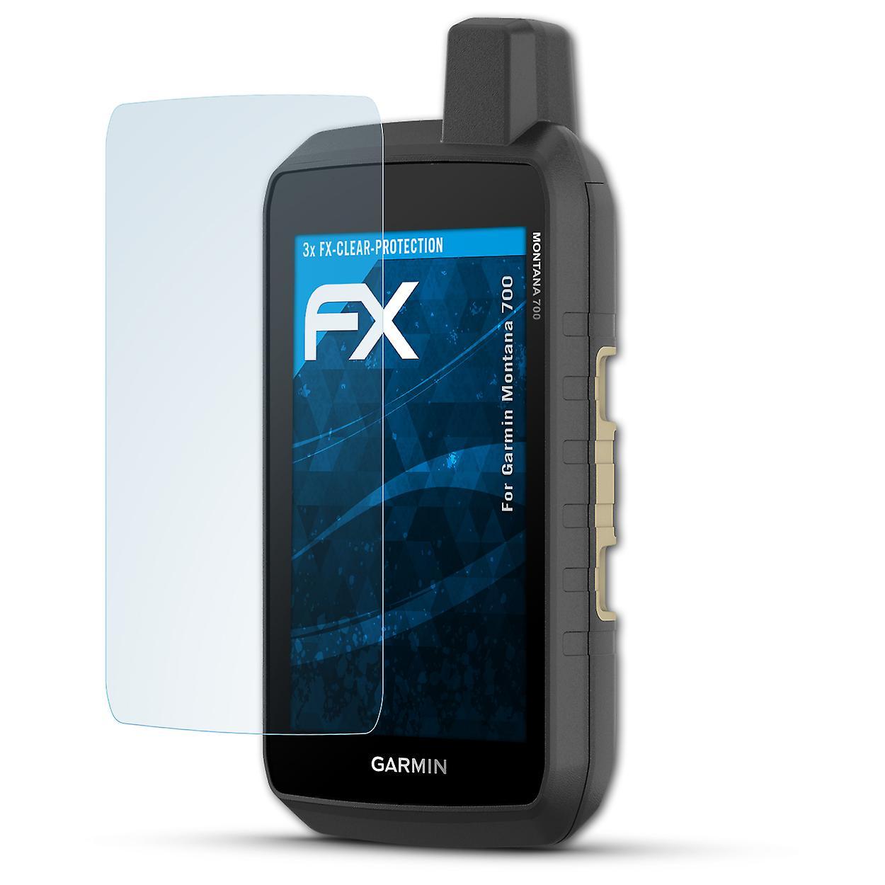 atFoliX 3x protective film compatible with Garmin Montana 700 screen protector clear 01 FX-CLEAR