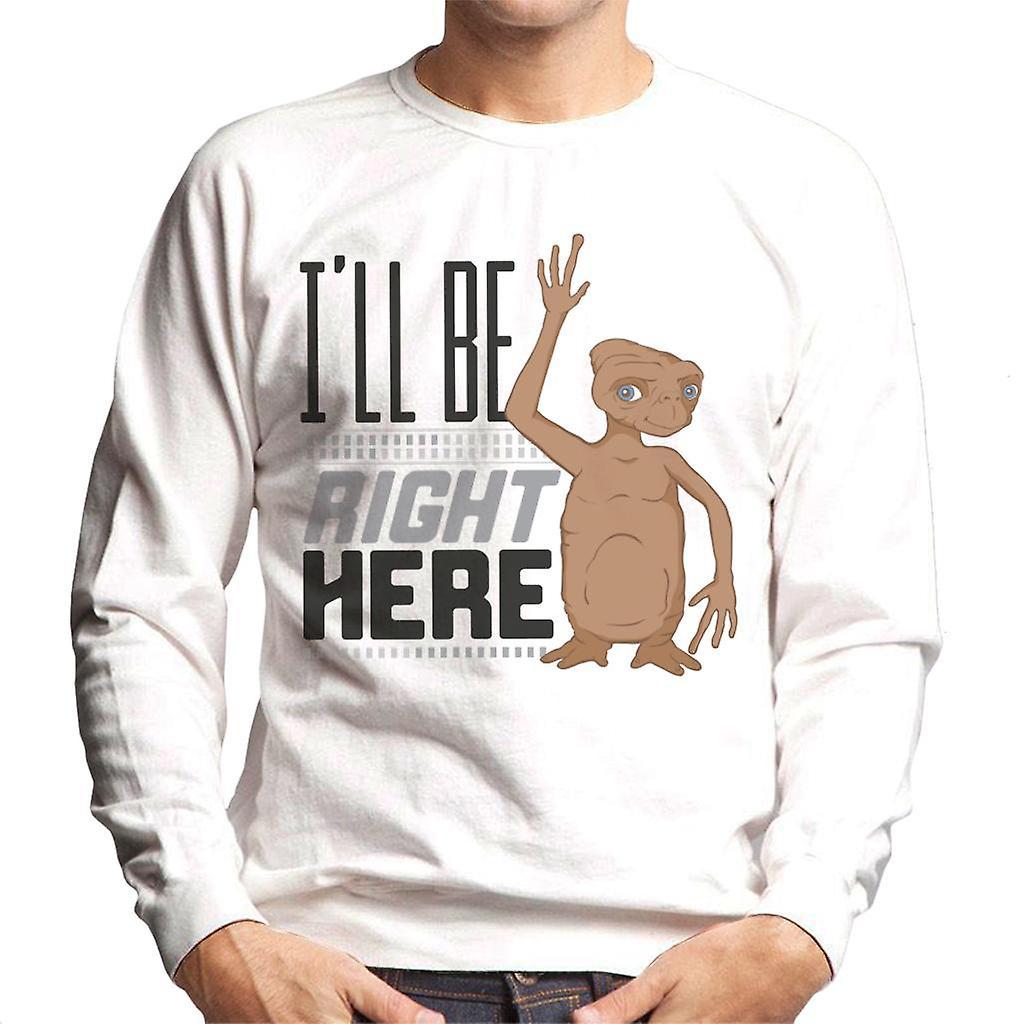 E.T. E.T. Ill Be Right Here Men's Sweatshirt White Medium