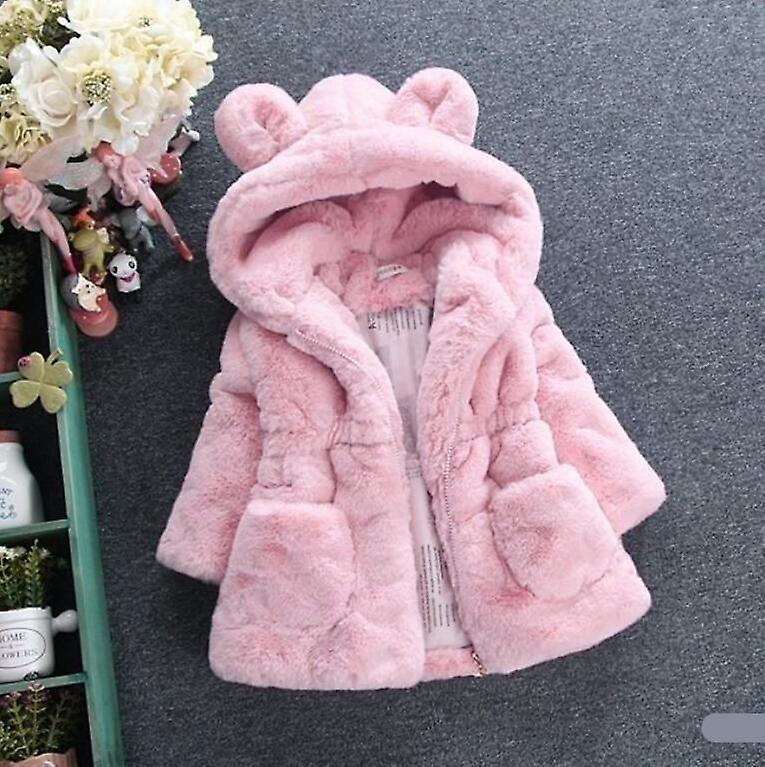 Slowmoose Winter Baby Outerwear Hooded Parkas Infant Jackets Warm Cotton Light Pink 9M