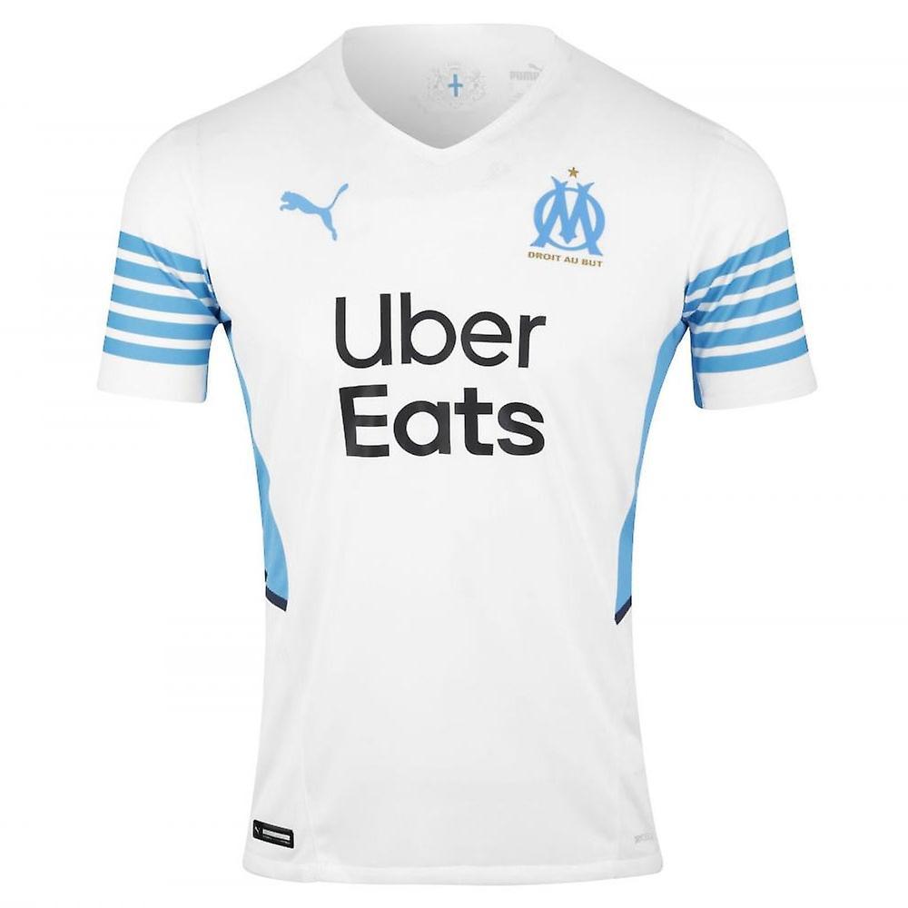 Puma 2021-2022 Marseille Authentic Home Shirt White Medium Adults