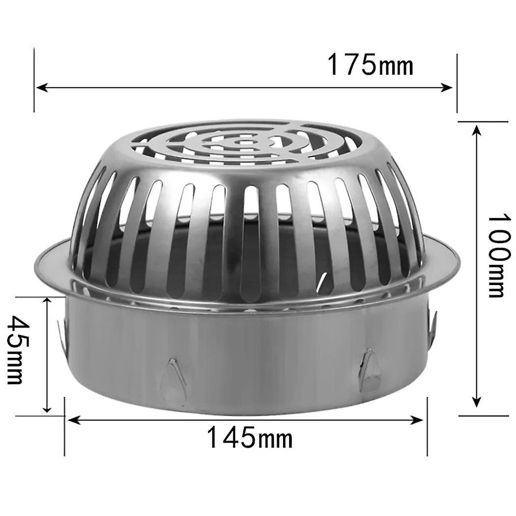 Begleri Balcony Roof Floor Drain Stainless Steel Round Large Displacement Anti-blocking Filter Screen Cover Outdoor Floor Drain 150MM