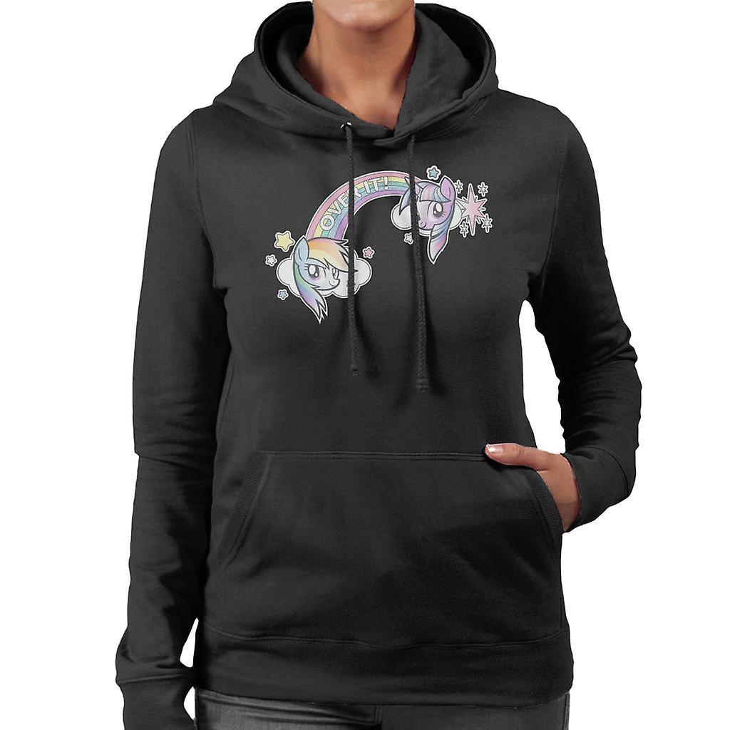 My Little Pony Rainbow Over It Women's Hooded Sweatshirt Black X-Large