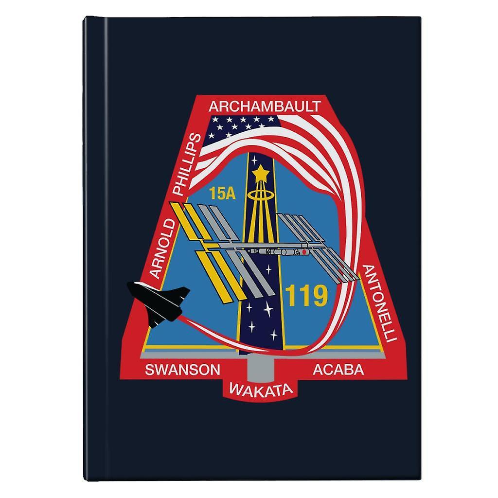 NASA STS 119 Space Shuttle Discovery Mission Patch Hardback Journal Navy Blue 13 x 18.5 cm