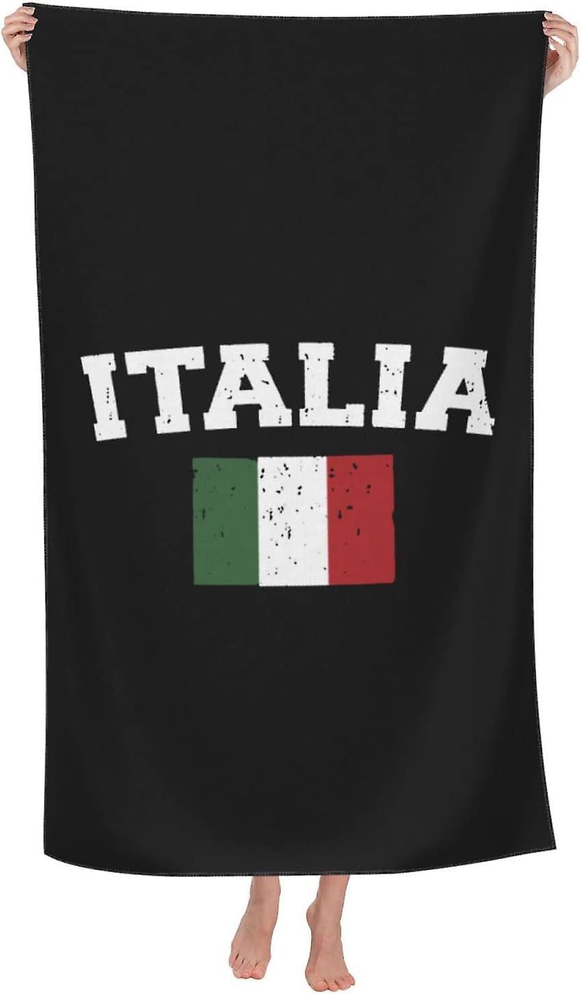 Kerota Italian Flag Italy Love Italia Bath Towel Absorbent Bathroom Towels Beach Towels Oversized Super Soft 130X80CM (T2964)