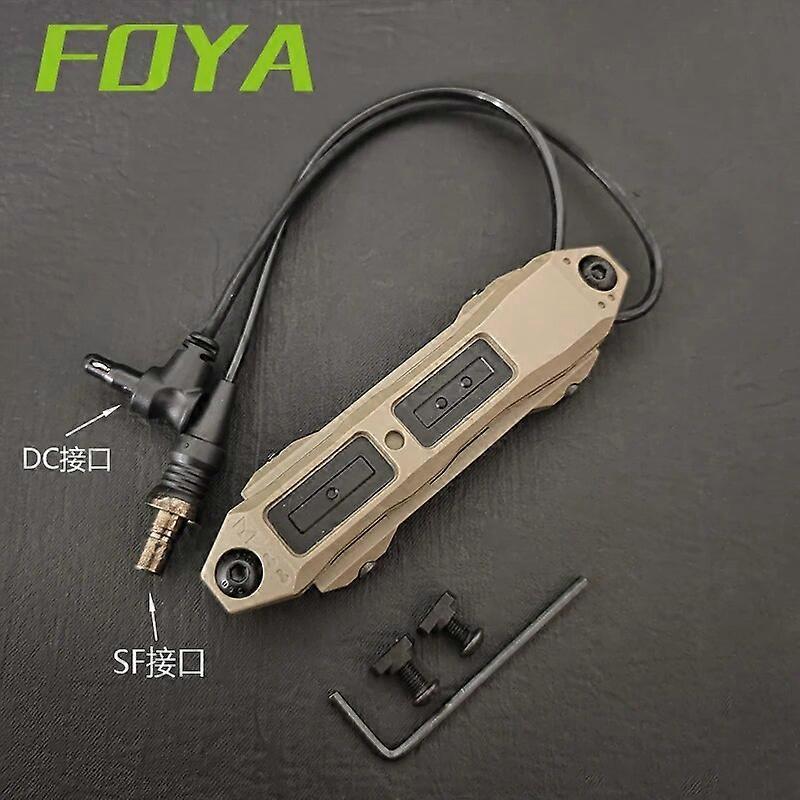 Redkid Tactical Remote Pressure Switch SF/DC Plug For Sotac MAWL NGAL Scout Light Switch Fit  M300M600 Flashlight Hunting Weapn lights DE SF and DC...