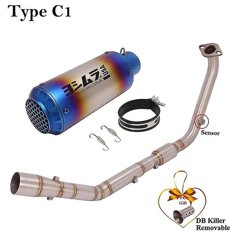 Gunest Full System For Yamaha Xsr125 Xsr 125 2020 - 2022 Motorcycle Exhaust Escape Modify Front Mid Link Pipe Db Killer Scooter Muffler Type C1