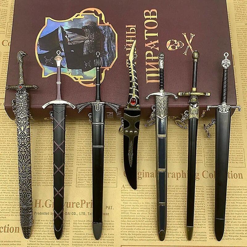 Atuto 22cm Metal Sword Game of GOT Thrones American TV Series Merchandise 1:6 Medieval Weapon Model Home Ornament Equipment Collection 7 Sword