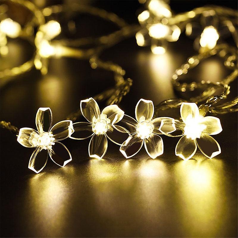 Slowmoose Cherry Blossom Waterproof Led Solar Lights For Garden Warm White