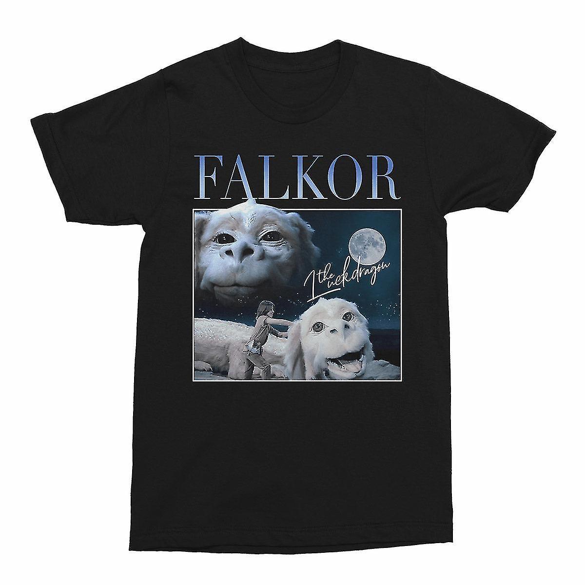 Gildan Falkor the neverending story retro 80s movie t-shirt Black M