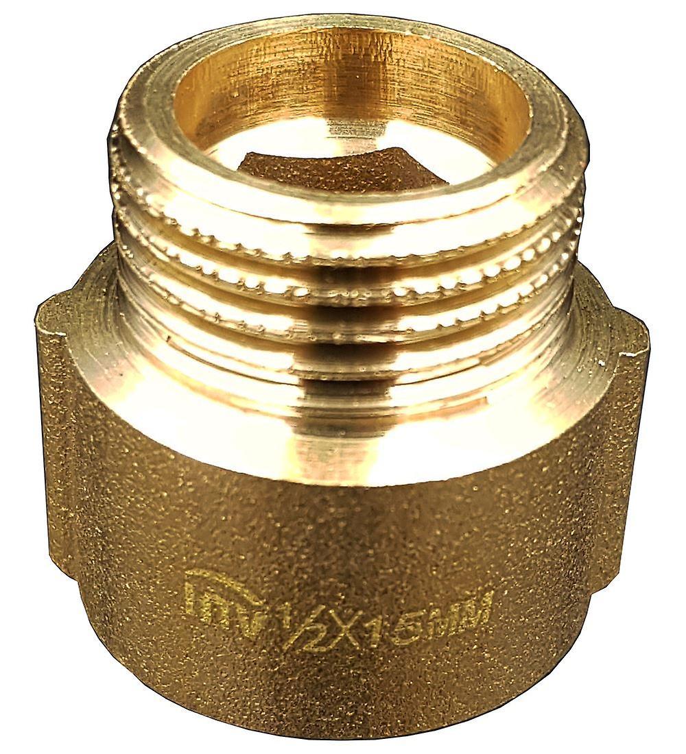 Invena 1/2" BSP (15mm) Pipe Thread Extension Female x Male Cast Iron Brass - 10-70mm long