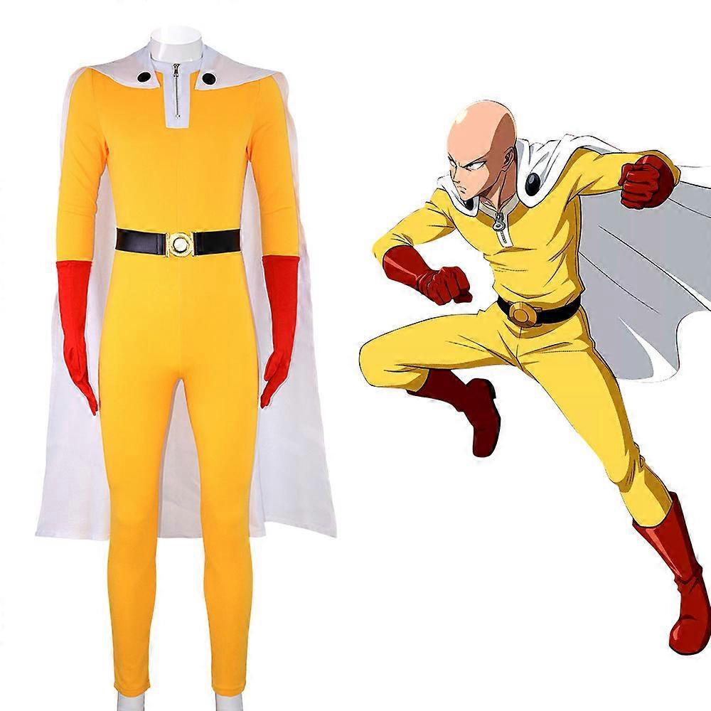 Ghygv One Punch Man cosplay costume Saitama Warrior's Tornado Hell's Blowing Snow cos costume L