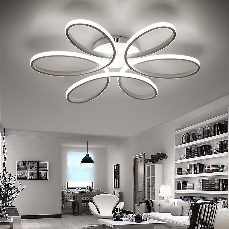 Living And Home Livingandhome Modern Art Petal LED Semi Ceiling Light, 58CM Cool White