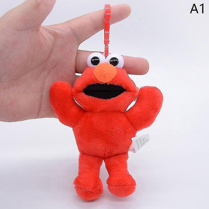 Mike Sesame Street Elmo Cookie Demon Plush Toys Dolls Kids Gift Keychain Pendant Red