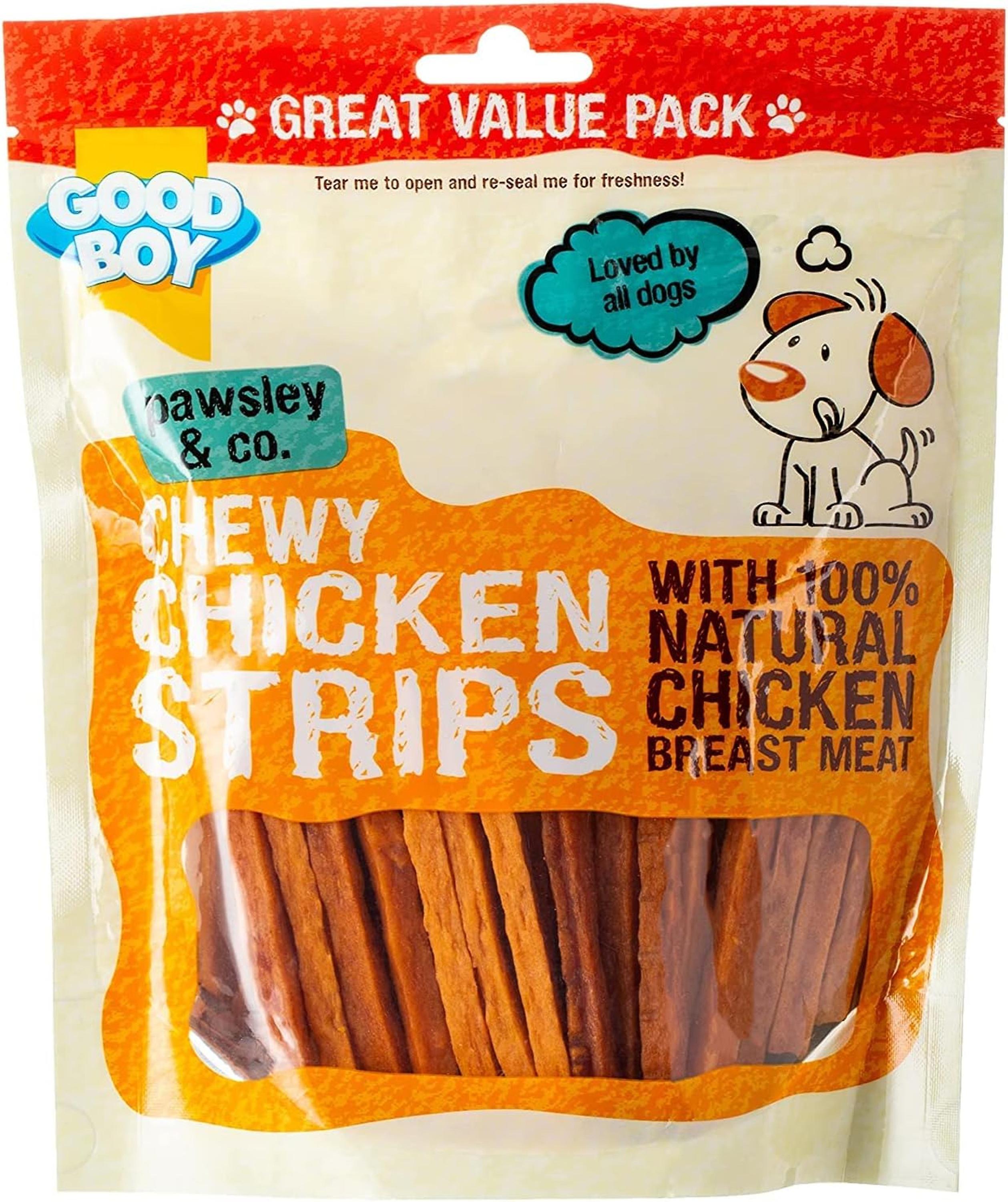 Good Boy Pawsley & Co Chewy Chicken Strips Dog Treats 3 x 350g