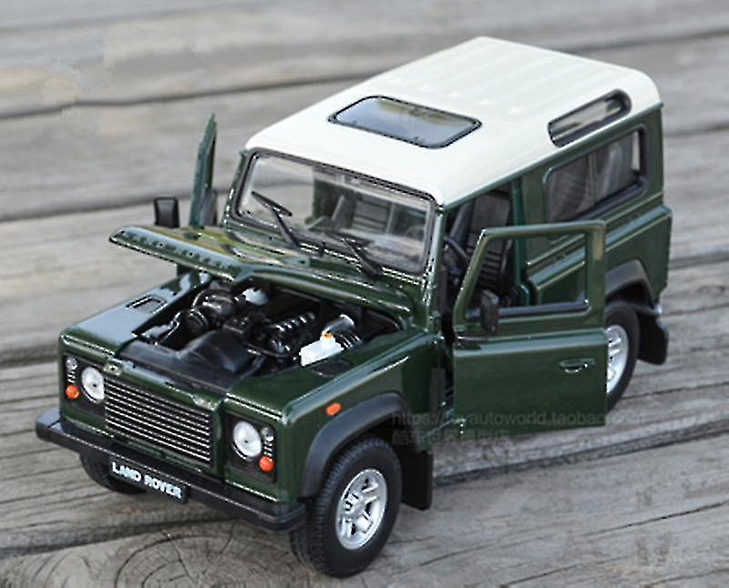 Dstlv 1/24 Land Rover Defender Alloy Off-road Vehicles Model Diecasts Metal Toy Car Model Simulation Collection Childrens Gifts B green