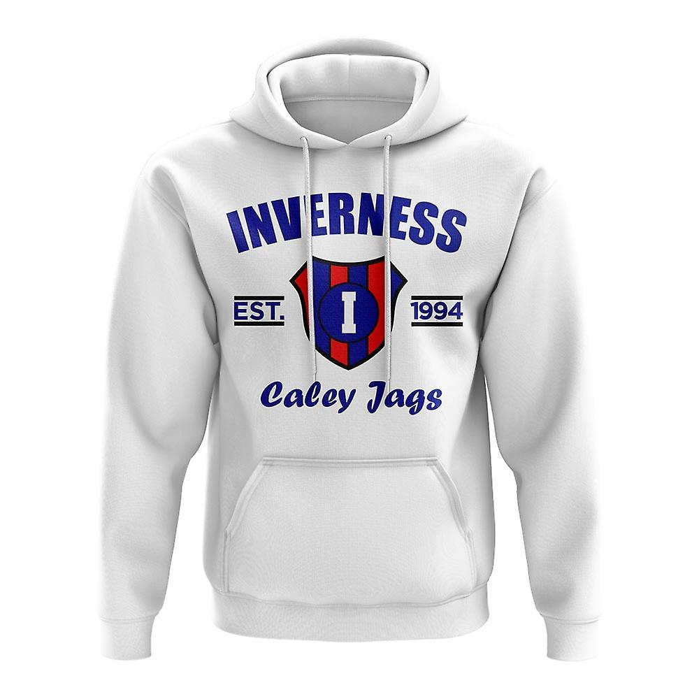 UKSoccerShop Inverness CT Established Football Hoody (White) XSB (3-4 Years)