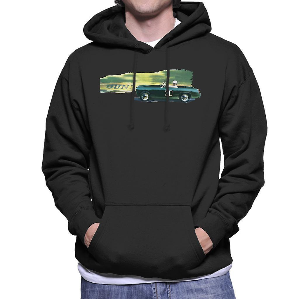 Austin Healey 20 Green British Motor Heritage Men's Hooded Sweatshirt Black Large