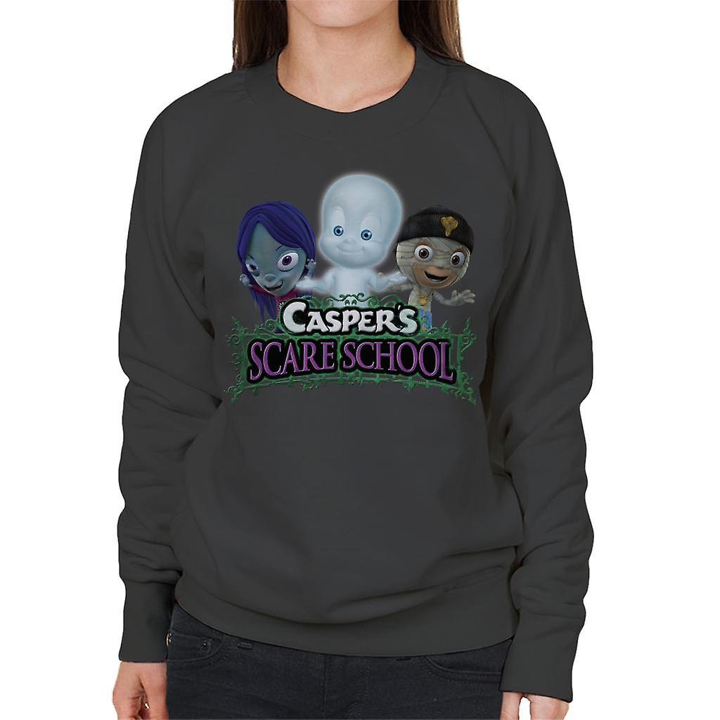 Casper The Friendly Ghost Scare School Women's Sweatshirt Charcoal Large