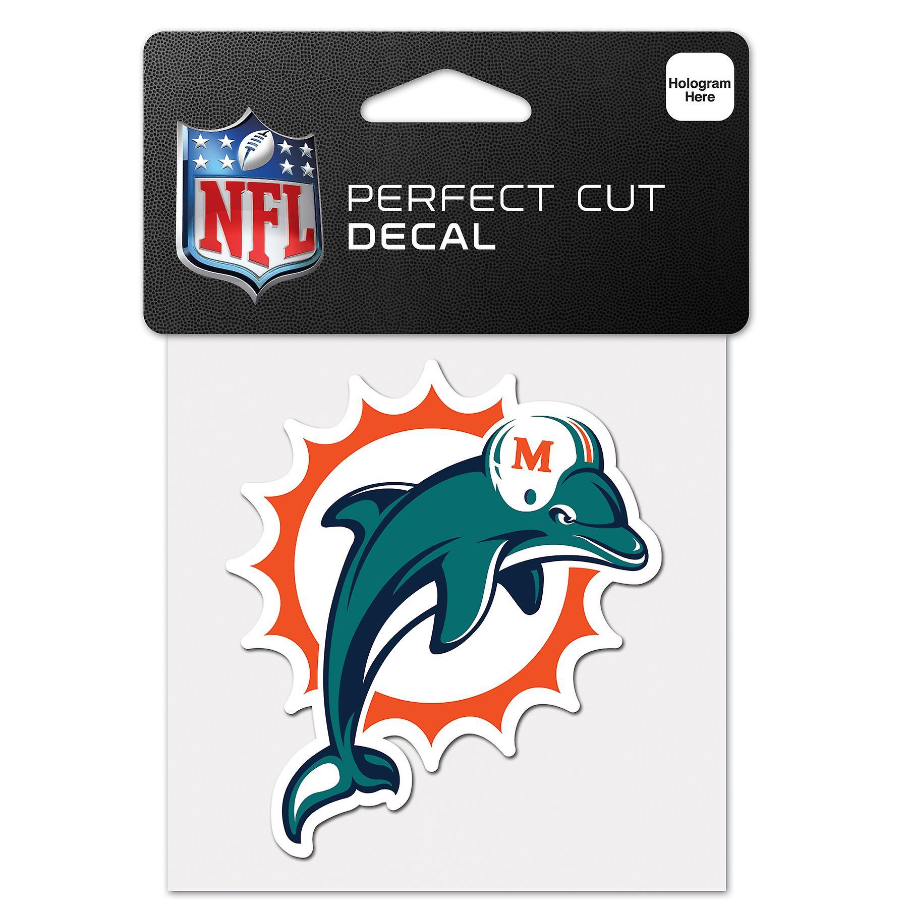 Wincraft Sticker 10x10cm - NFL Miami Dolphins RETRO Multi