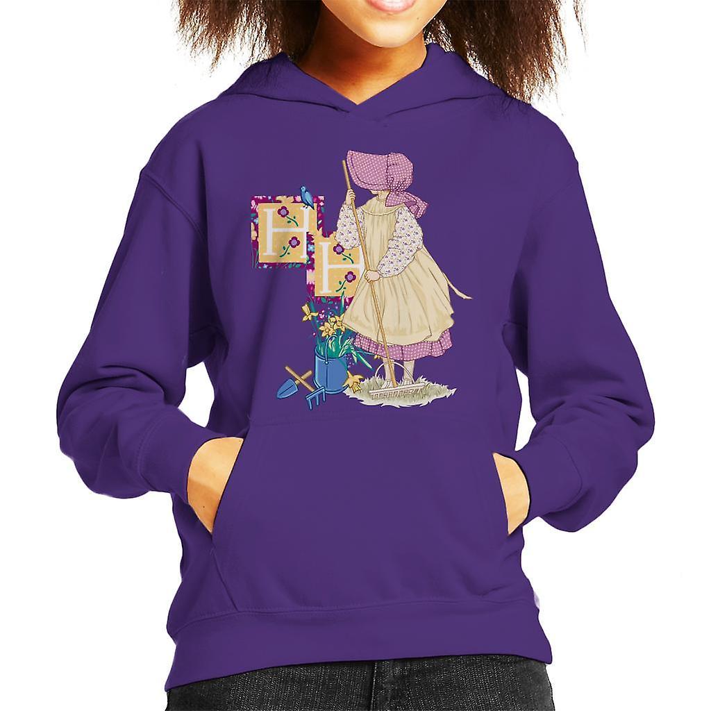 Holly Hobbie Gardening Kid's Hooded Sweatshirt Purple Large (9-11 yrs)