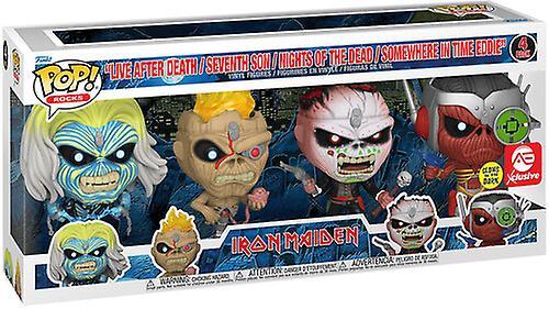 Iron Maiden - FUNKO POP! ROCKS: Iron Maiden - Eddie 4PK Glow In The Dark Box Set (AE Exclusive) [COLLECTABLES] Aec Exclusive, Vinyl Figure USA Import