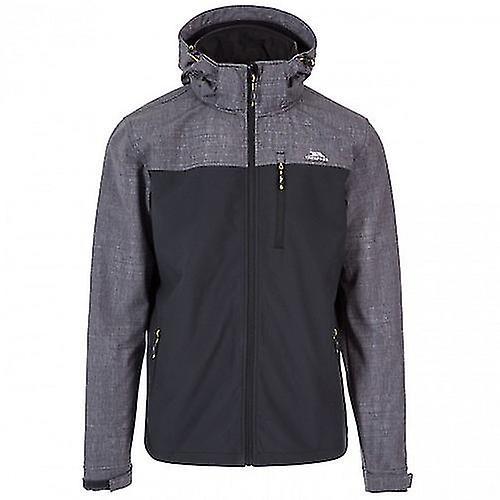 Trespass Mens Abbott Softshell Jacket Dark Grey Marl XS