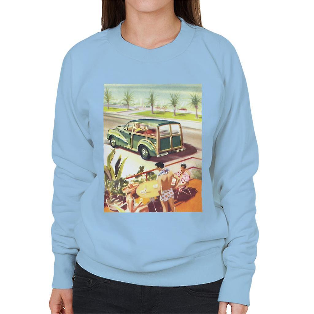 Morris Traveller Summer British Motor Heritage Women's Sweatshirt Sky Blue XX-Large