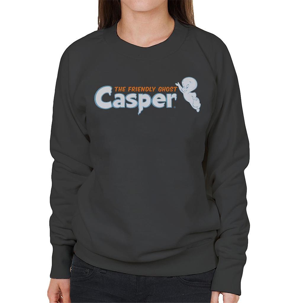 Casper The Friendly Ghost Flying Logo Women's Sweatshirt Charcoal X-Large