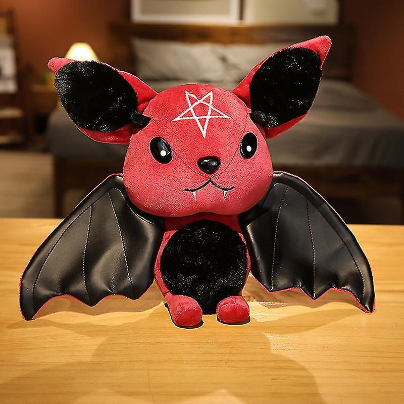 Zhenv 30/45cm Devil Bat Doll Plush Toy Doll Holiday Event Gift Children Birthday Gift Red 30cm