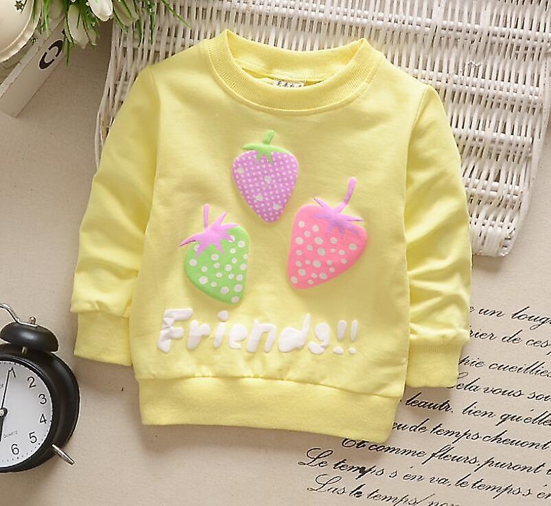 Slowmoose Baby Clothes Sweatshirts - Soft Cotton Top Cartoon Sweater, Spring Autumn 24M / Strawberry-yellow